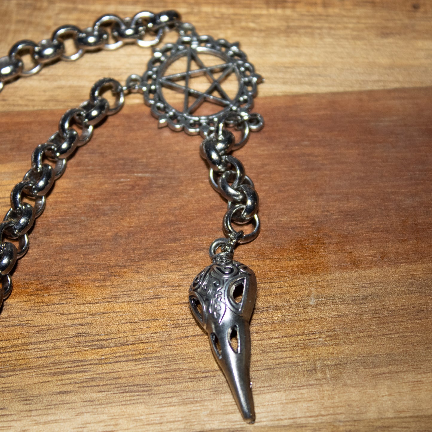 Pentacle & Plague Beak Pendant Necklace