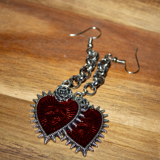 Sacred Heart Eye Earrings