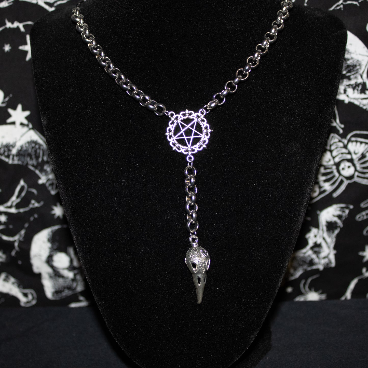 Pentacle & Plague Beak Pendant Necklace