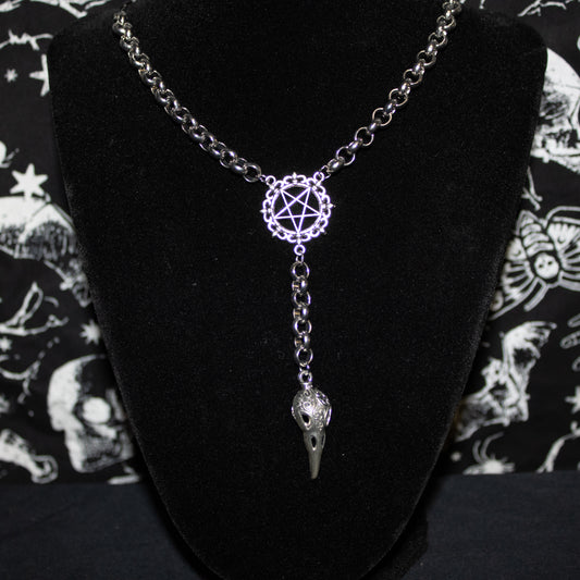 Pentacle & Plague Beak Pendant Necklace
