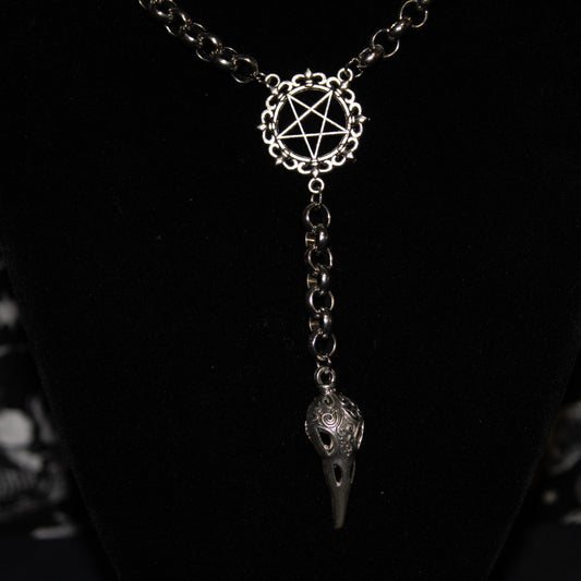 Pentacle & Plague Beak Pendant Necklace