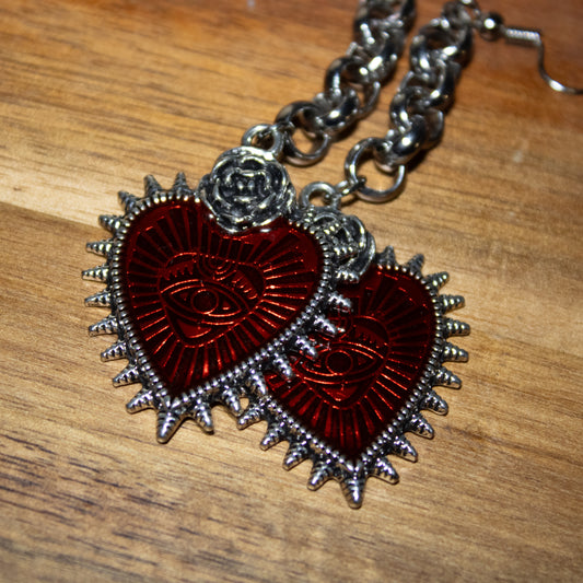 Sacred Heart Eye Earrings