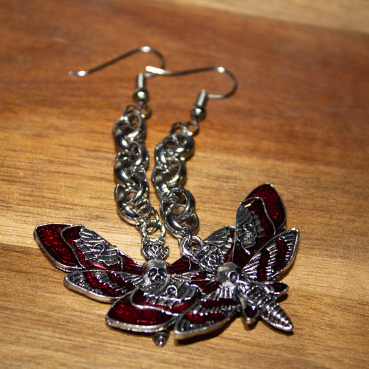 Death Moth Earrings