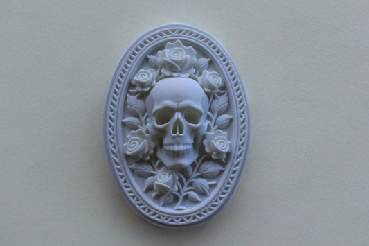 Gothic Skull Roses Frame